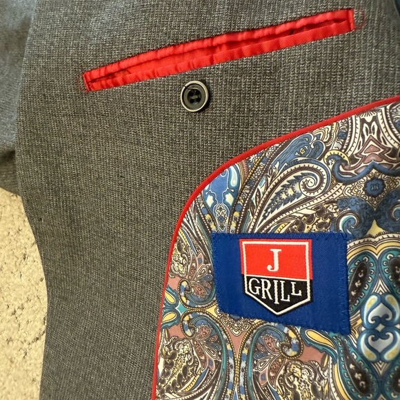 J Grill 48T Men's Gray Blazer in good/near excellent used condition - Picture 10 of 13
